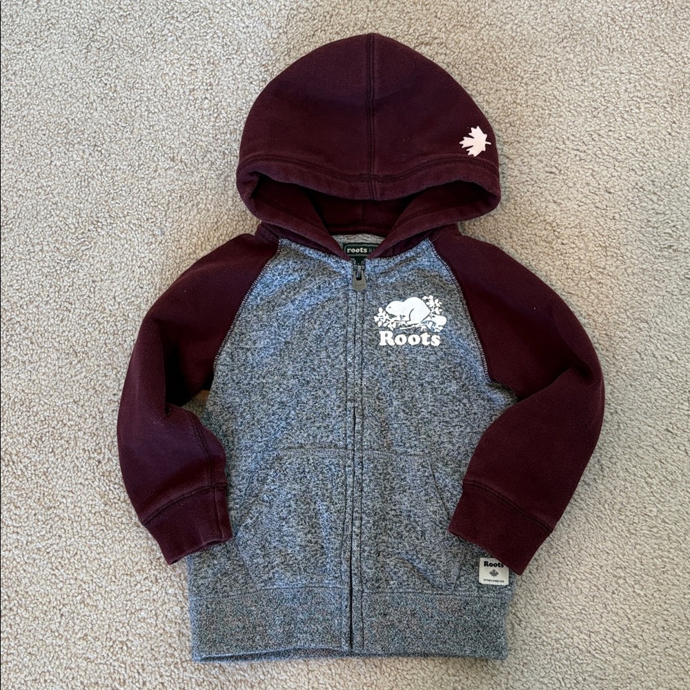 Roots Baby Original Full Zip Hoody‎ sweatshirt 3T